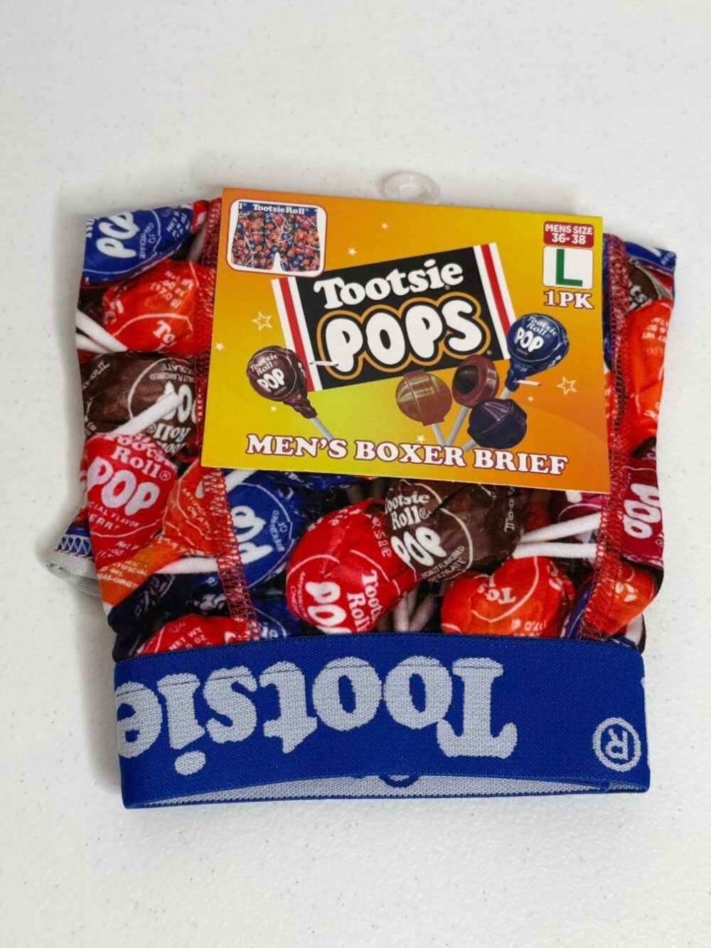 Tootsie Roll Pops Large Boxer Briefs Candy Retro Novelty Colorful